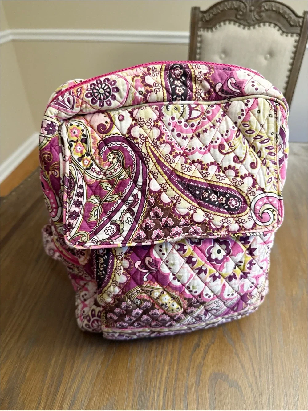 Vera Bradley Quilted Backpack — Very Berry Paisley | Retired Pattern - Picture 2 of 11